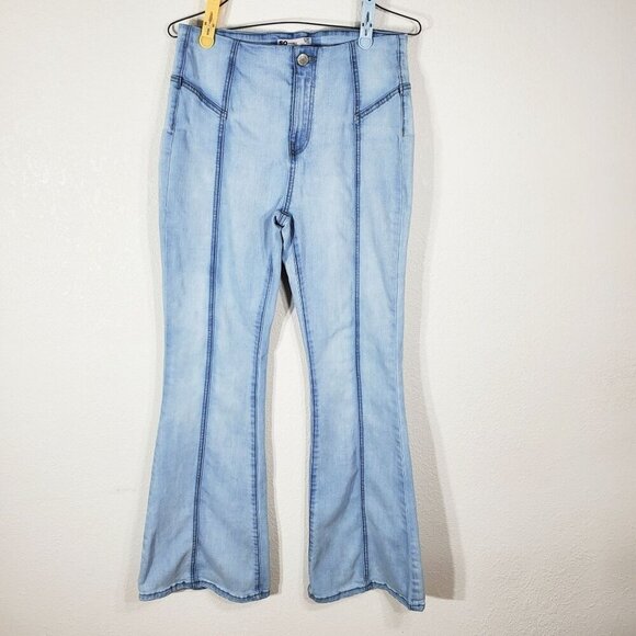 SO Goods For Life Womens Light Blue High Rise Flare Jeans Size 9/29W Cotton Blen - Picture 4 of 12